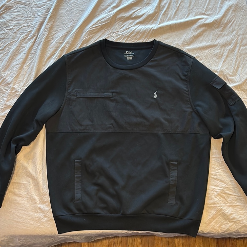 Polo Ralph Lauren Mens XL Pocket Sweatshirt Black